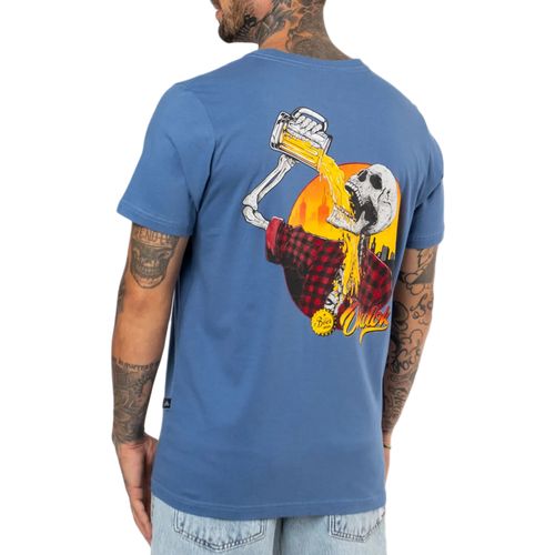Camiseta Masculina Okdok Artistic Drinking Beer BLUE JEANS-1250202- -1-